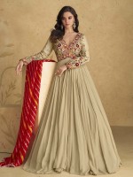 Chiku Real Chinon Silk Anarkali Gown